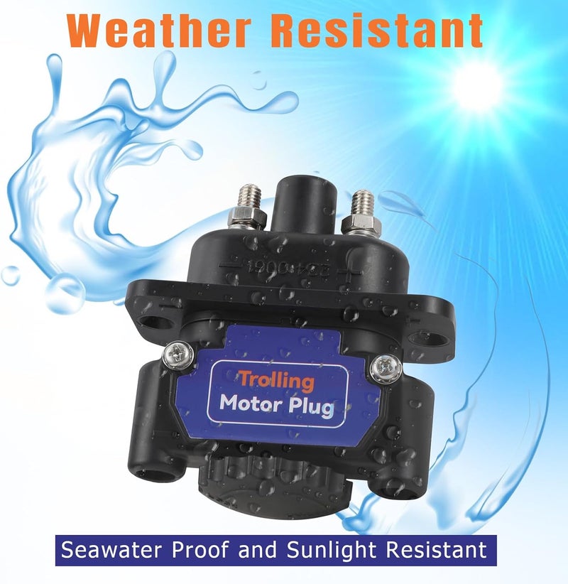 HKAIMING Trolling Motor Plug, 027-0004-Kit 12V to 48V DC Power Connector, Weather Resistant with 80 AMP Capacity - Image 5